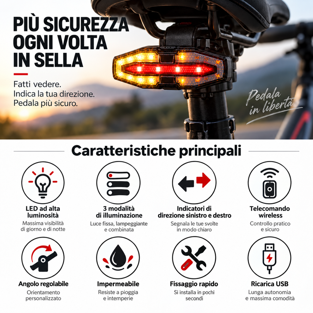 SegnaRide V1 – Luci di sicurezza